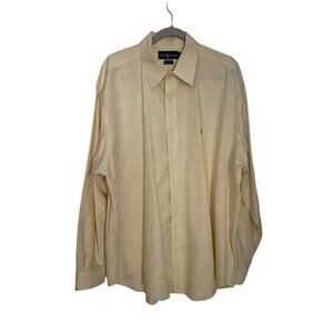 RALPH LAUREN Yarmouth  Long Sleeve Shirt 100% Cotton Yellow 17 1/2 - 36/37